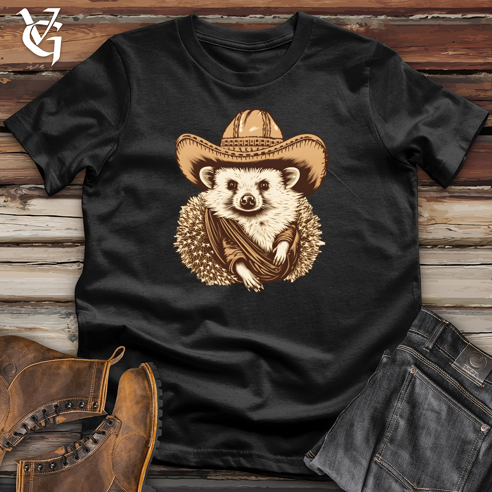 Viking Goods Hedgehog Cowboy Charm Softstyle Tee Black / L