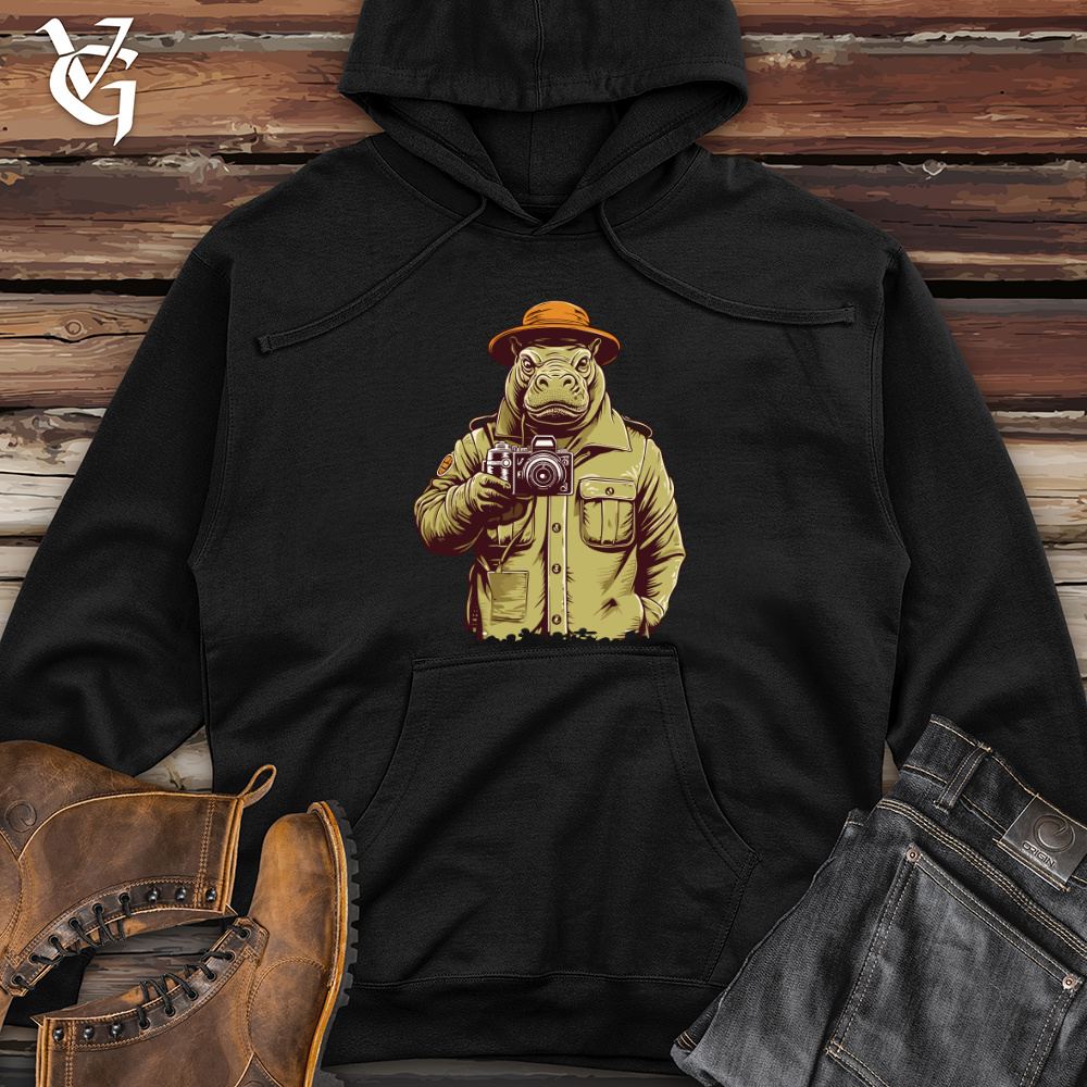 Viking Goods Hippo Safari Snaps Midweight Hooded Sweatshirt Black / L