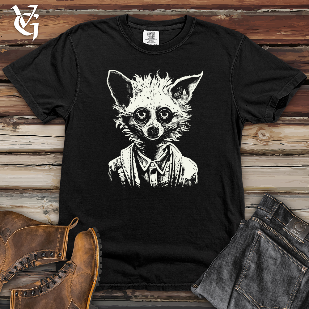 Viking Goods Hipster Lemur Look Heavy Cotton Comfort Colors Tee Black / L