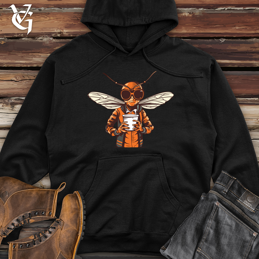 Viking Goods Hornet Buzz Blend Coffee Sip Midweight Hooded Sweatshirt Black / L