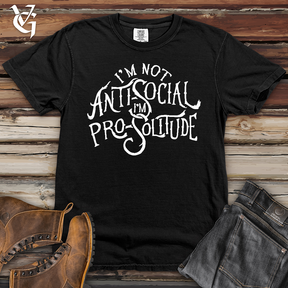 Viking Goods I'm Not AntiSocial Heavy Cotton Comfort Colors Tee Washed Denim / L