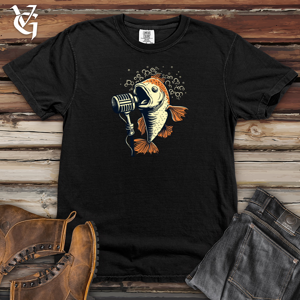 Viking Goods Karaoke Fish Fest  Heavy Cotton Comfort Colors Tee Black / L