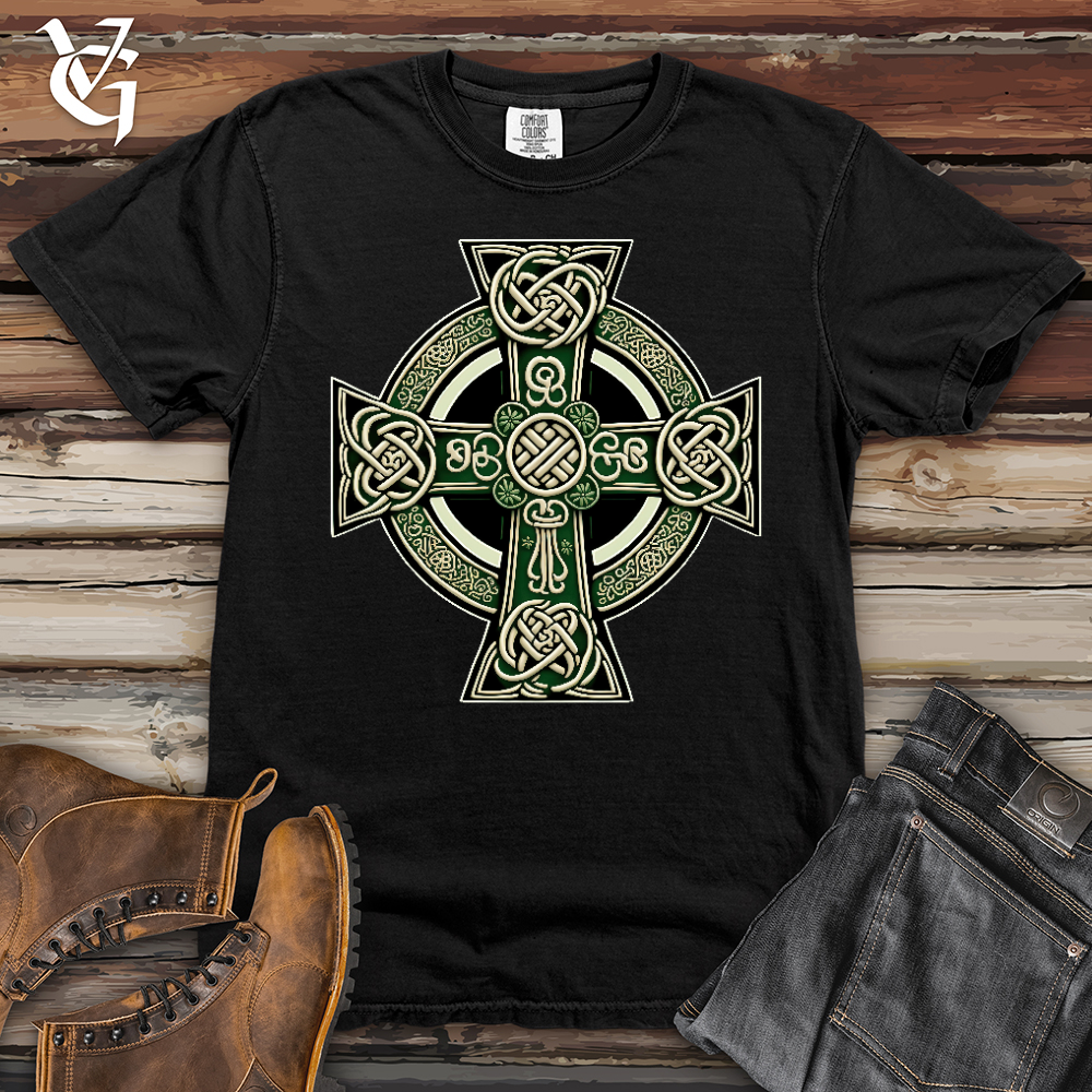Viking Goods Knotted Celtic Crosses Heavy Cotton Comfort Colors Tee Black / L