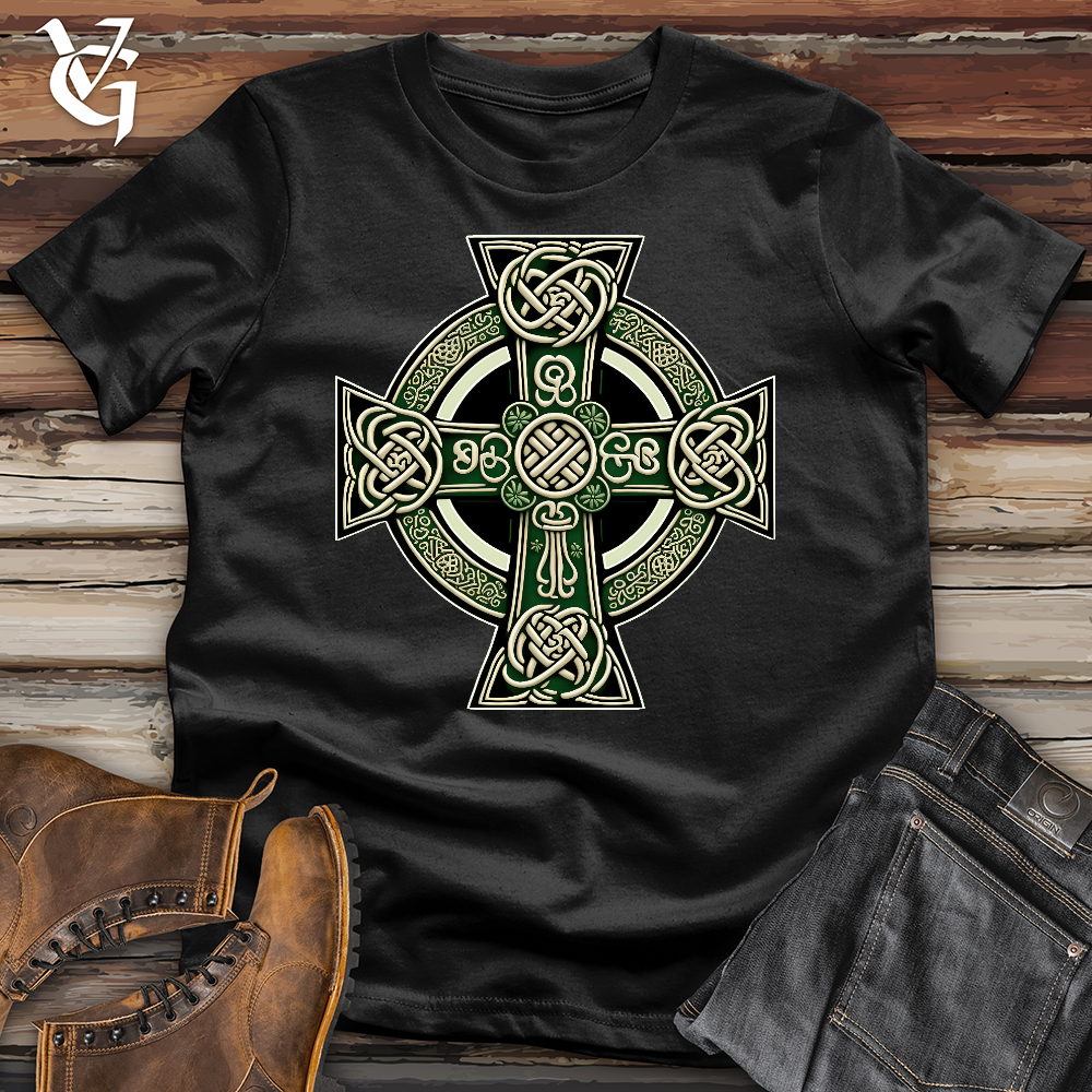 Viking Goods Knotted Celtic Crosses Softstyle Tee Black / L