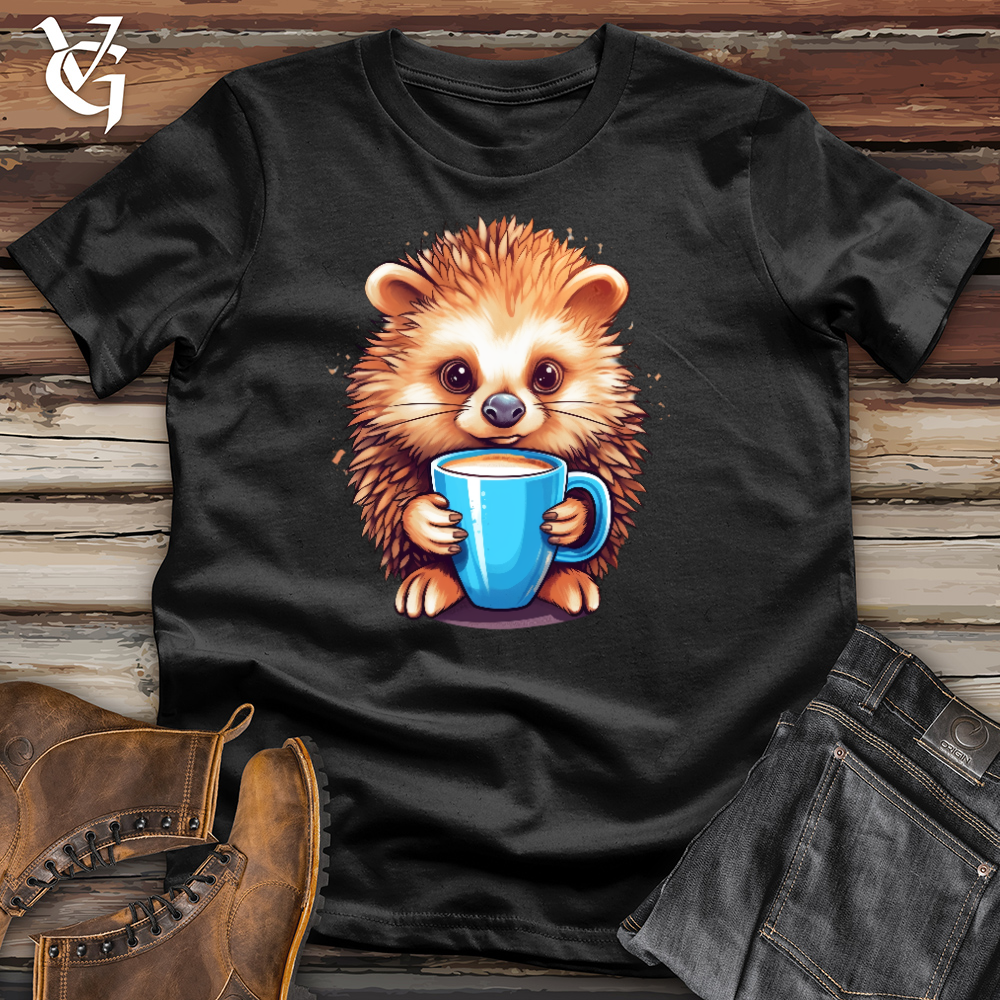 Viking Goods Latte Hedgehog Cotton Tee Black / L