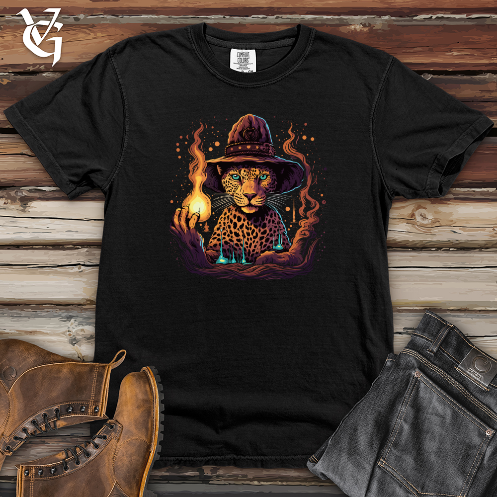 Viking Goods Leopard Mystic Flame Heavy Cotton Comfort Colors Tee Black / L
