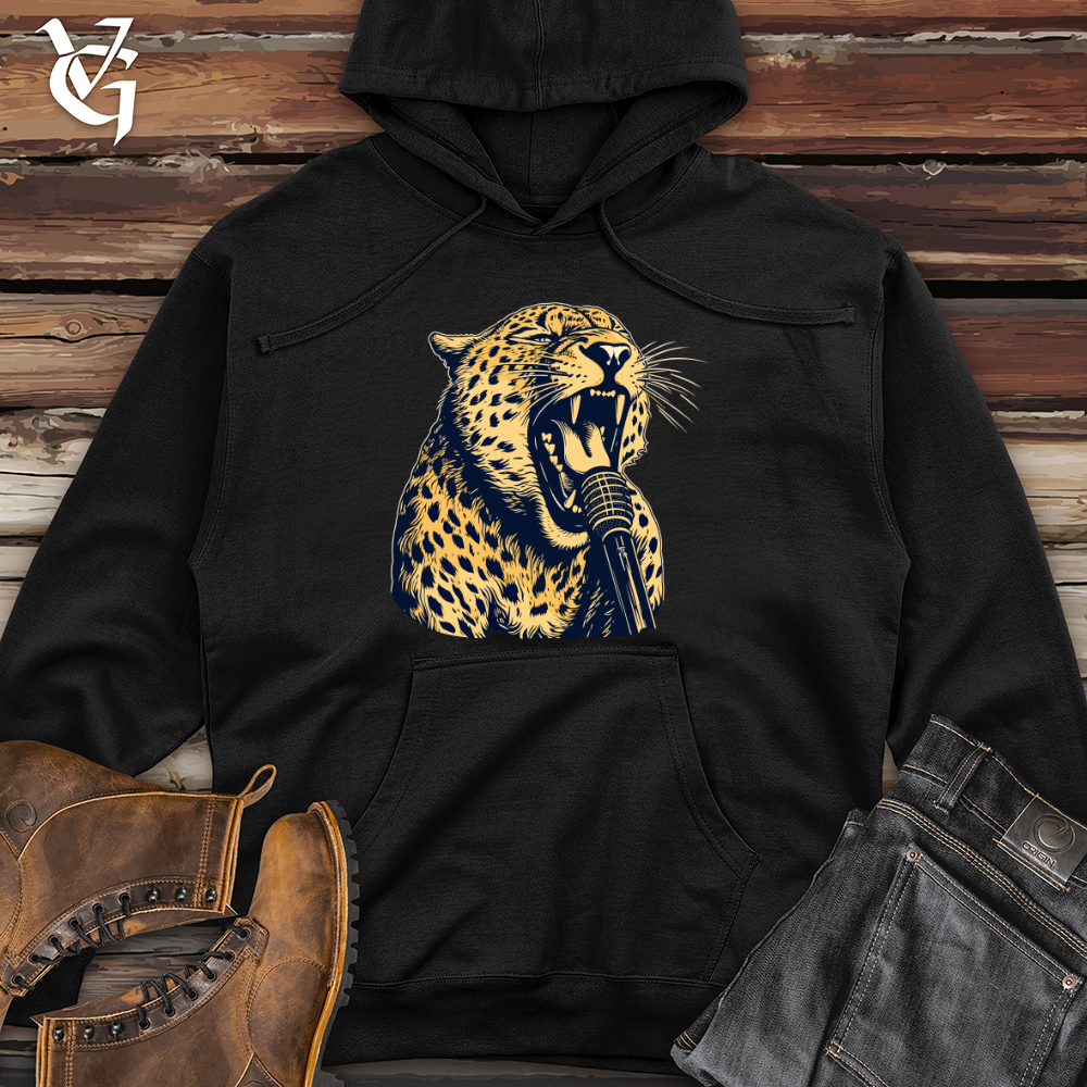 Viking Goods Leopard Rockstar Roar Midweight Hooded Sweatshirt Army / L