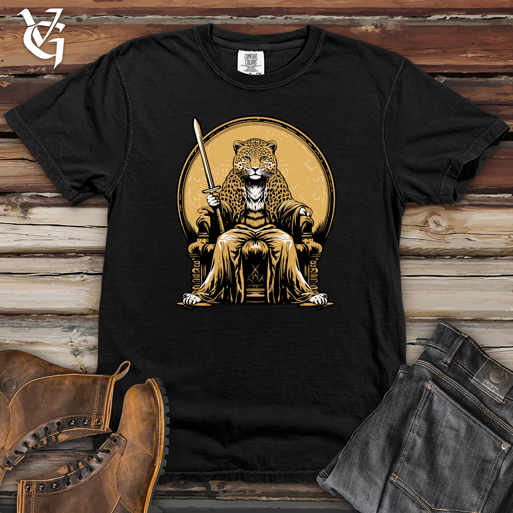 Viking Goods Leopard Throne Guardian Heavy Cotton Comfort Colors Tee Black / L