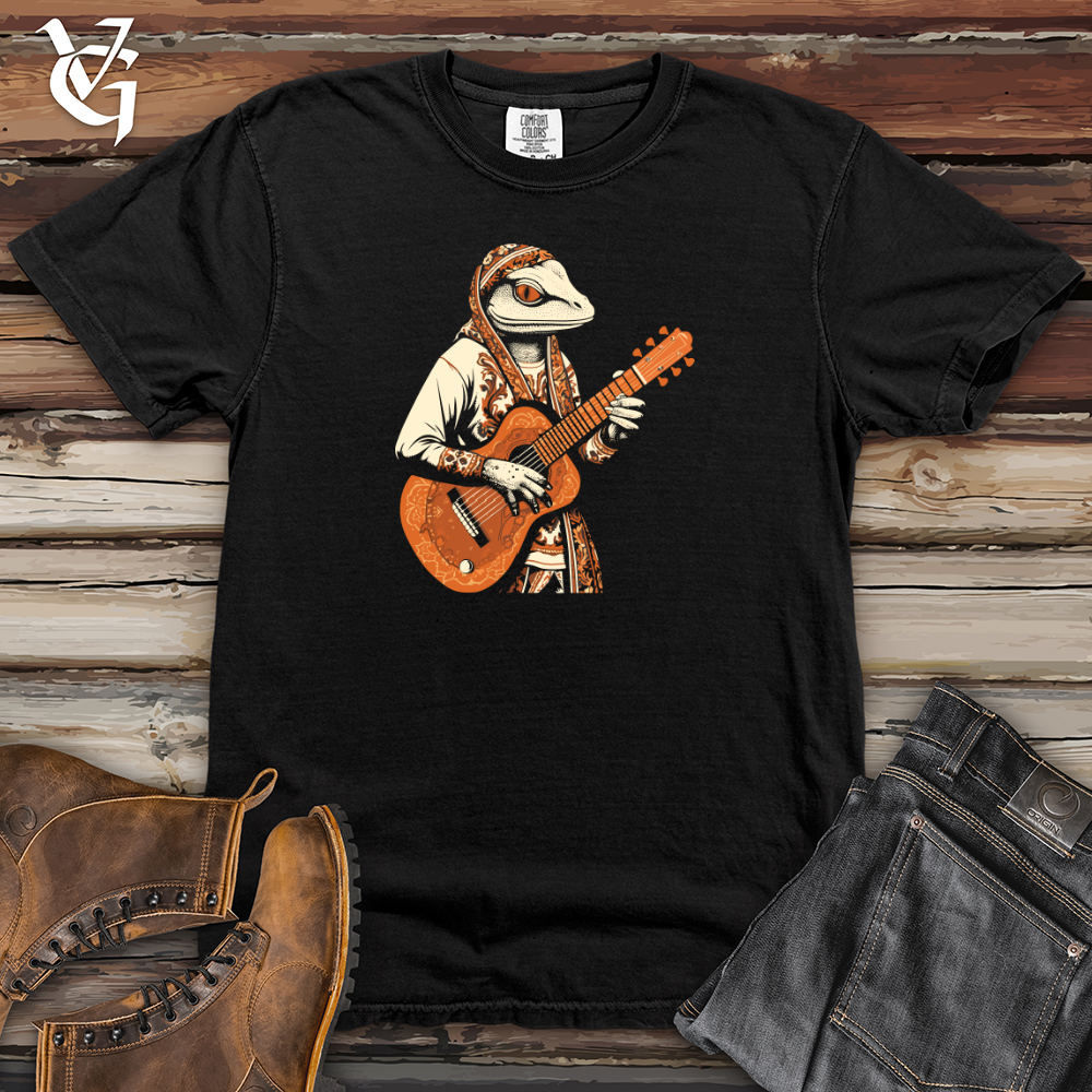 Viking Goods Lizard Desert Guitar Heavy Cotton Comfort Colors Tee Black / L