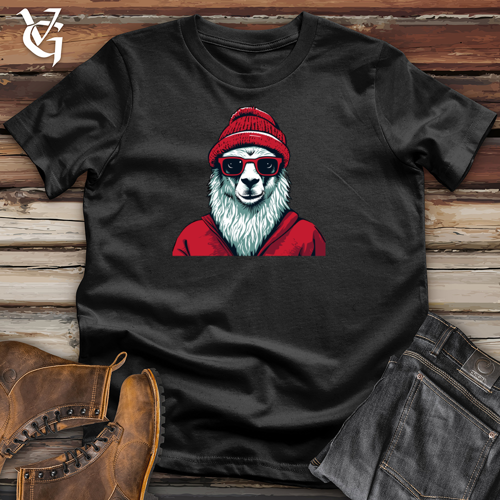 Viking Goods Llama Cozy Vibes Cotton Tee Black / L