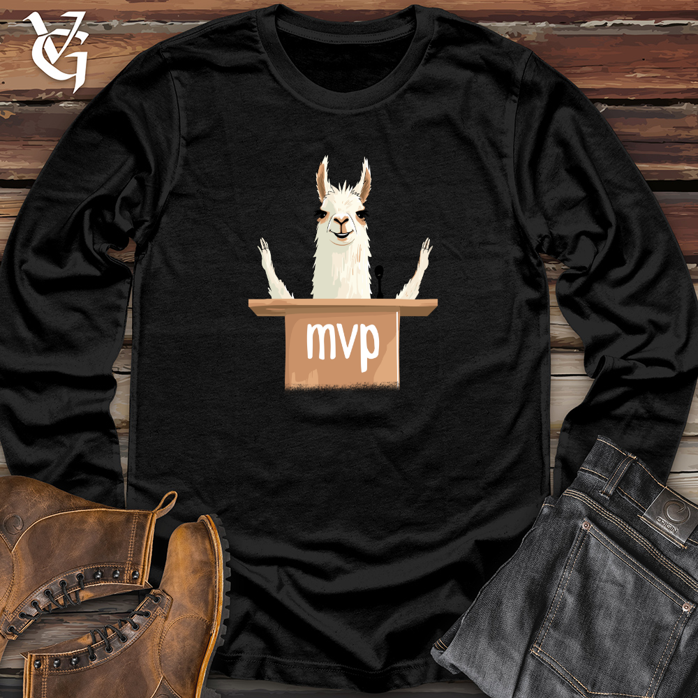 Viking Goods Llama Motivational Speech Long Sleeve Cardinal / L