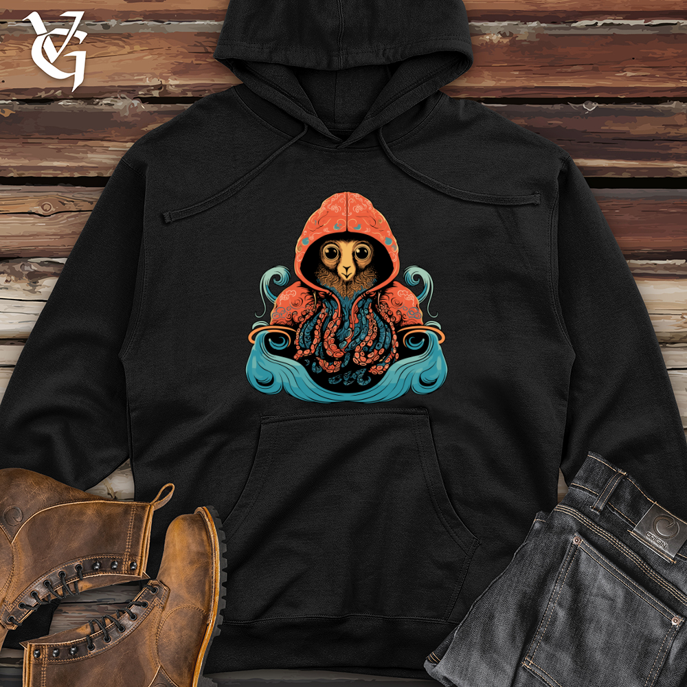 Viking Goods Llama Octopus Fusion Midweight Hooded Sweatshirt Black / L