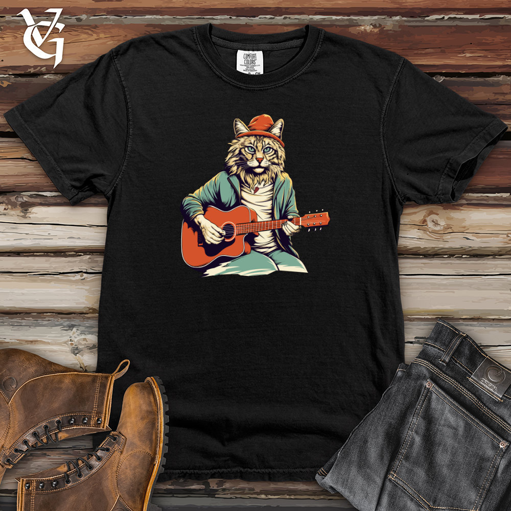 Viking Goods Lynx Guitar Lullabies Heavy Cotton Comfort Colors Tee Black / L