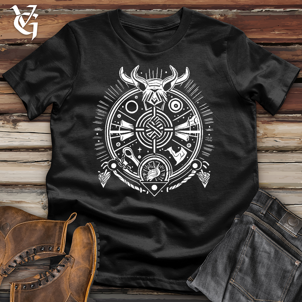 Viking Goods Magic Ancient Viking Art Softstyle Tee Black / L