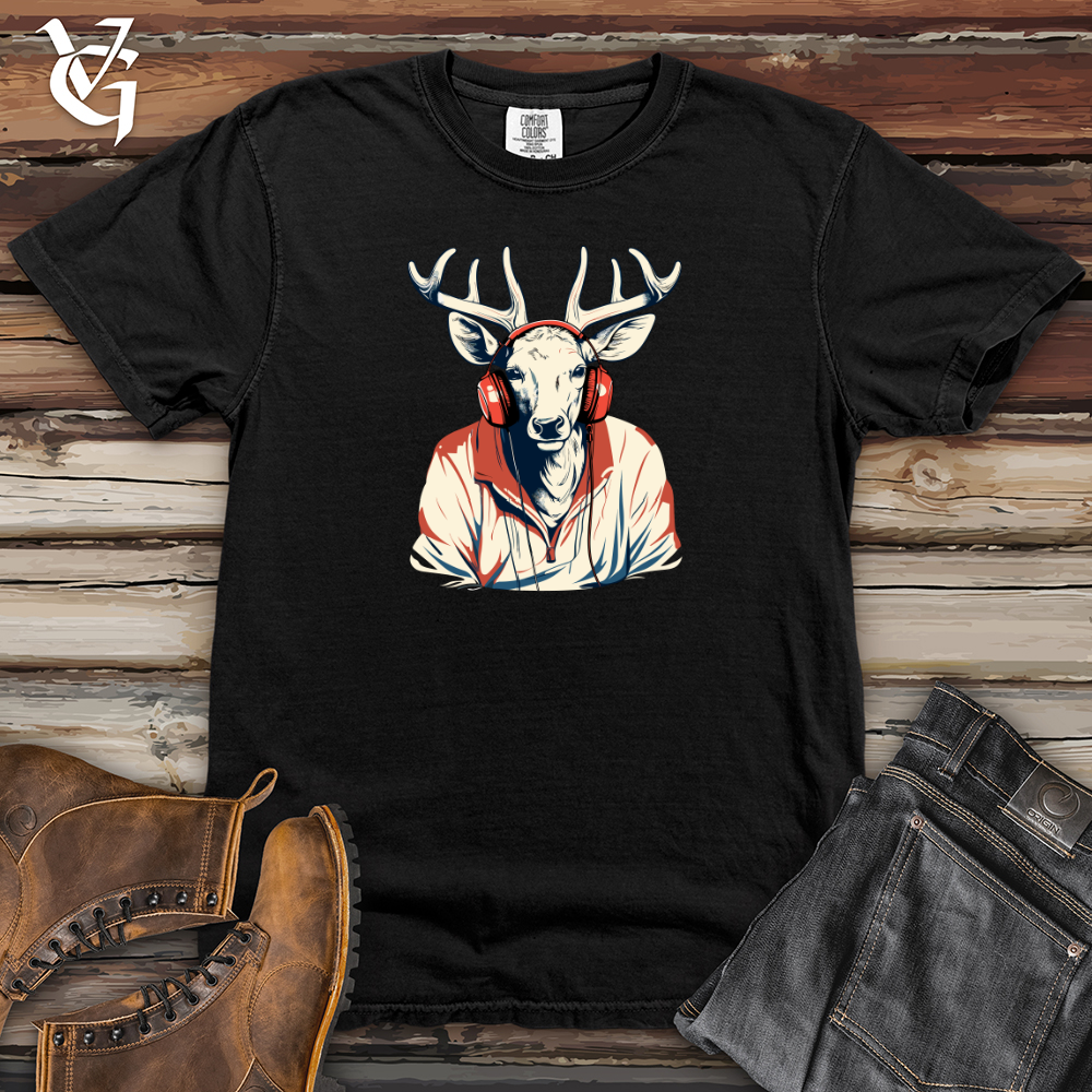 Viking Goods Melodic Antlers Heavy Cotton Comfort Colors Tee Black / L