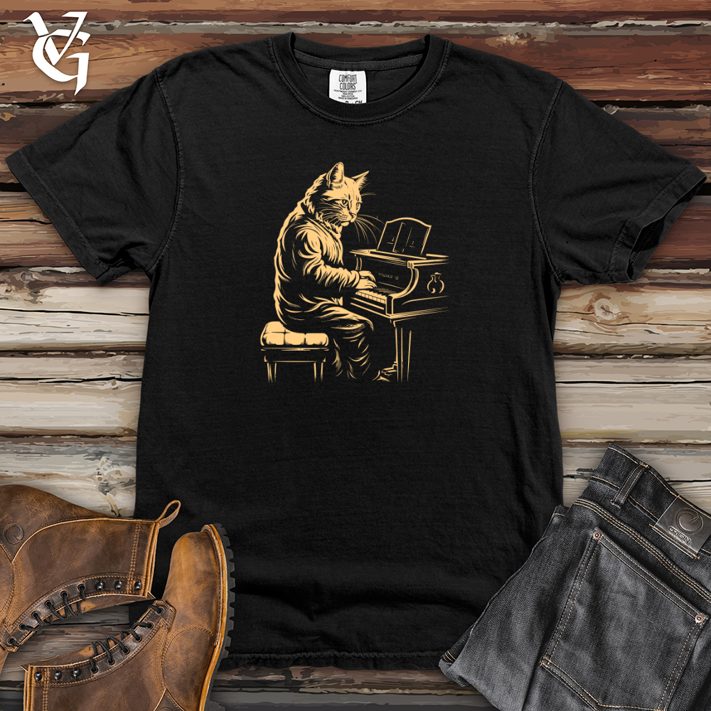 Viking Goods Melodic Feline Heavy Cotton Comfort Colors Tee Black / L