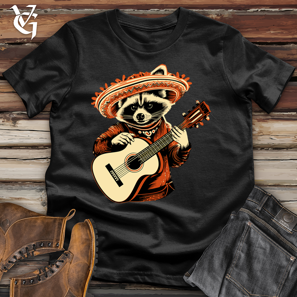 Viking Goods Melodic Raccoon Serenade Softstyle Tee Black / L