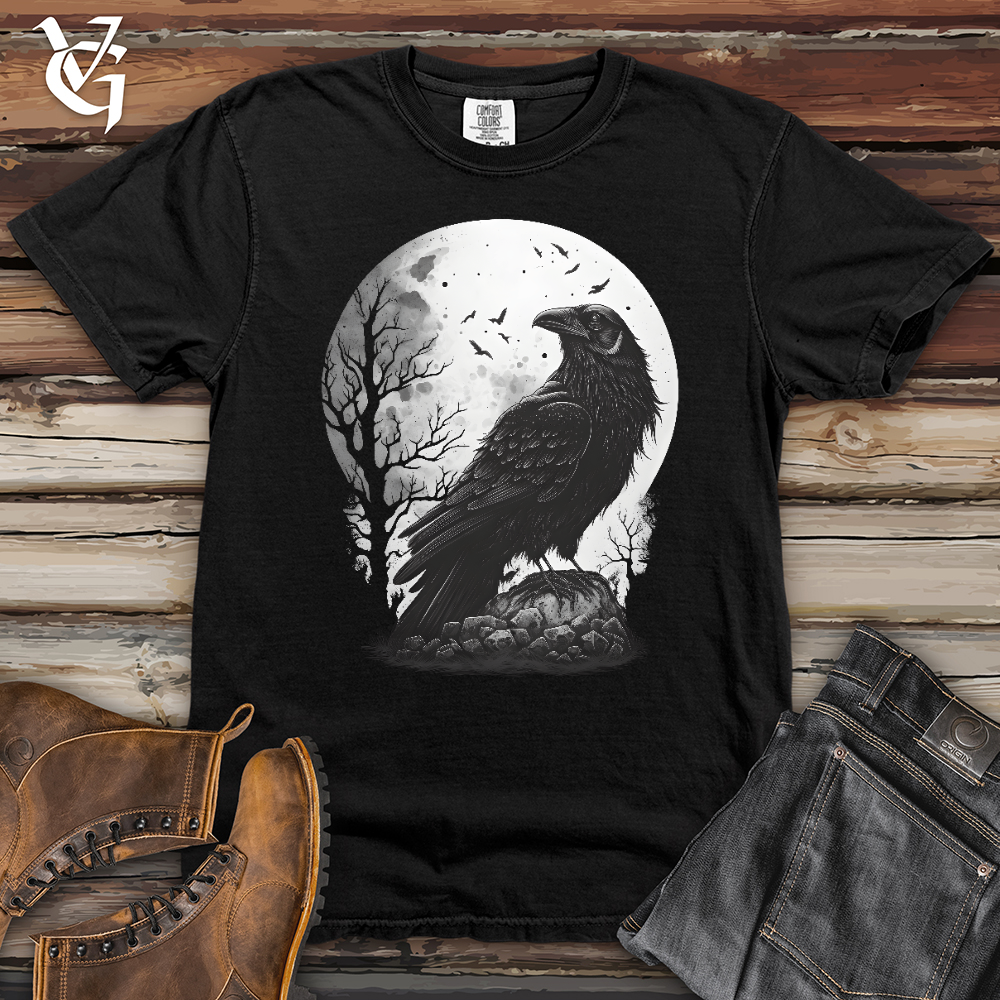 Viking Goods Midnight Raven Perch Heavy Cotton Comfort Colors Tee Black / L