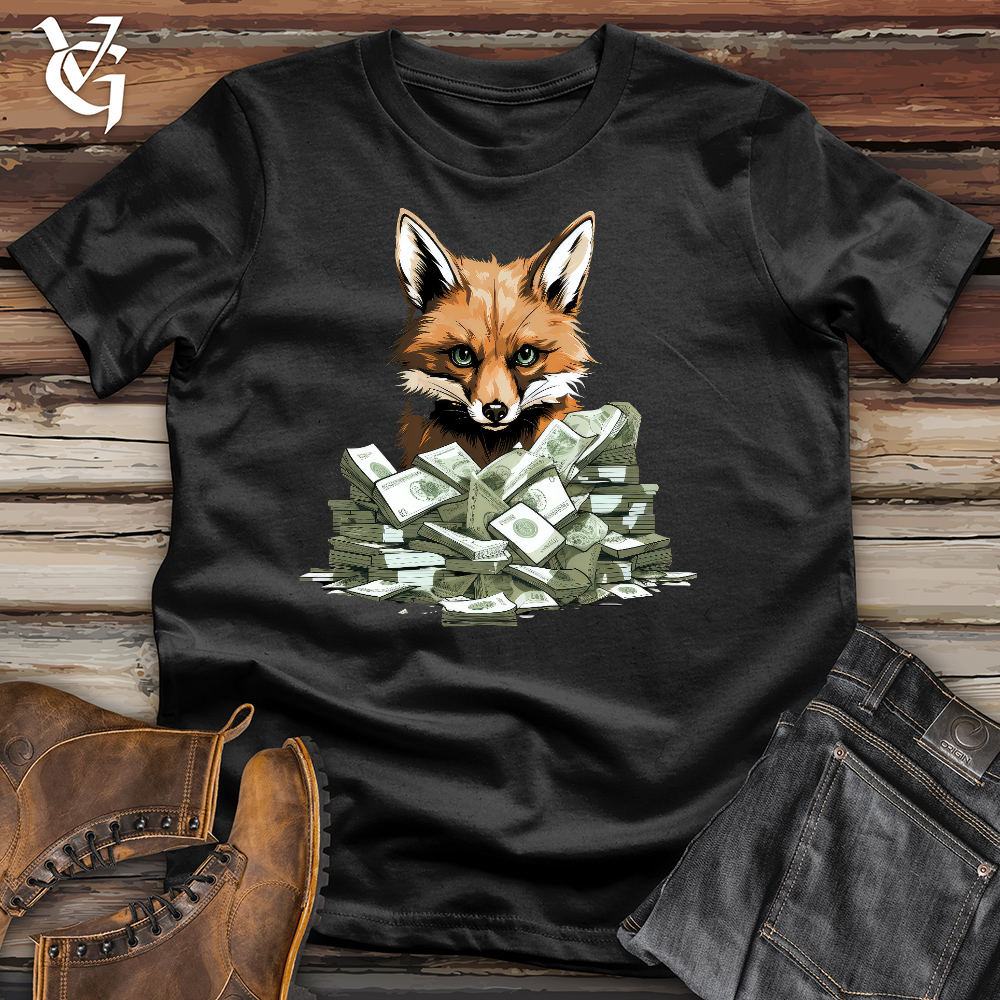 Viking Goods Mischievous Fox Thief Cotton Tee Black / L