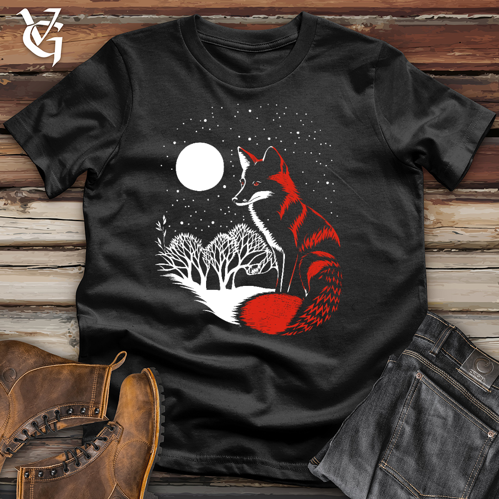 Viking Goods Moonlit Fox Cotton Tee Black / L