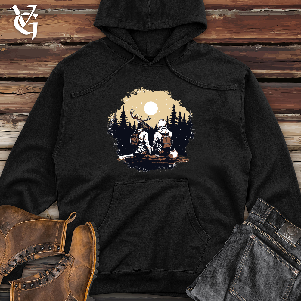 Viking Goods Moose Wilderness Encounter Midweight Hooded Sweatshirt Black / L