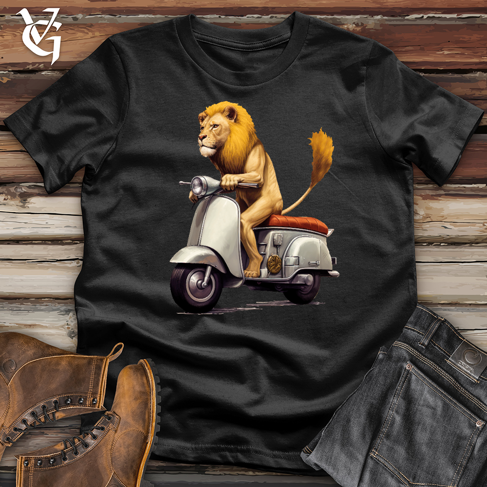 Viking Goods Moped Lion Cotton Tee Black / L
