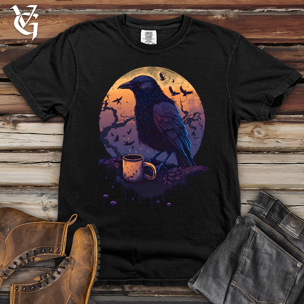 Viking Goods Morning Raven Brew Heavy Cotton Comfort Colors Tee Black / L