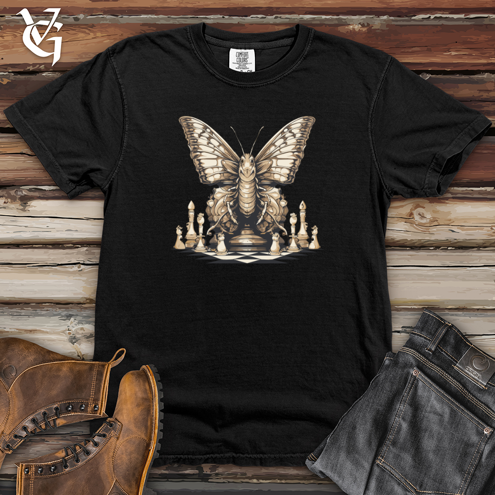 Viking Goods Moth Strategy Flutter Chess Checkmate Heavy Cotton Comfort Colors Tee Black / L