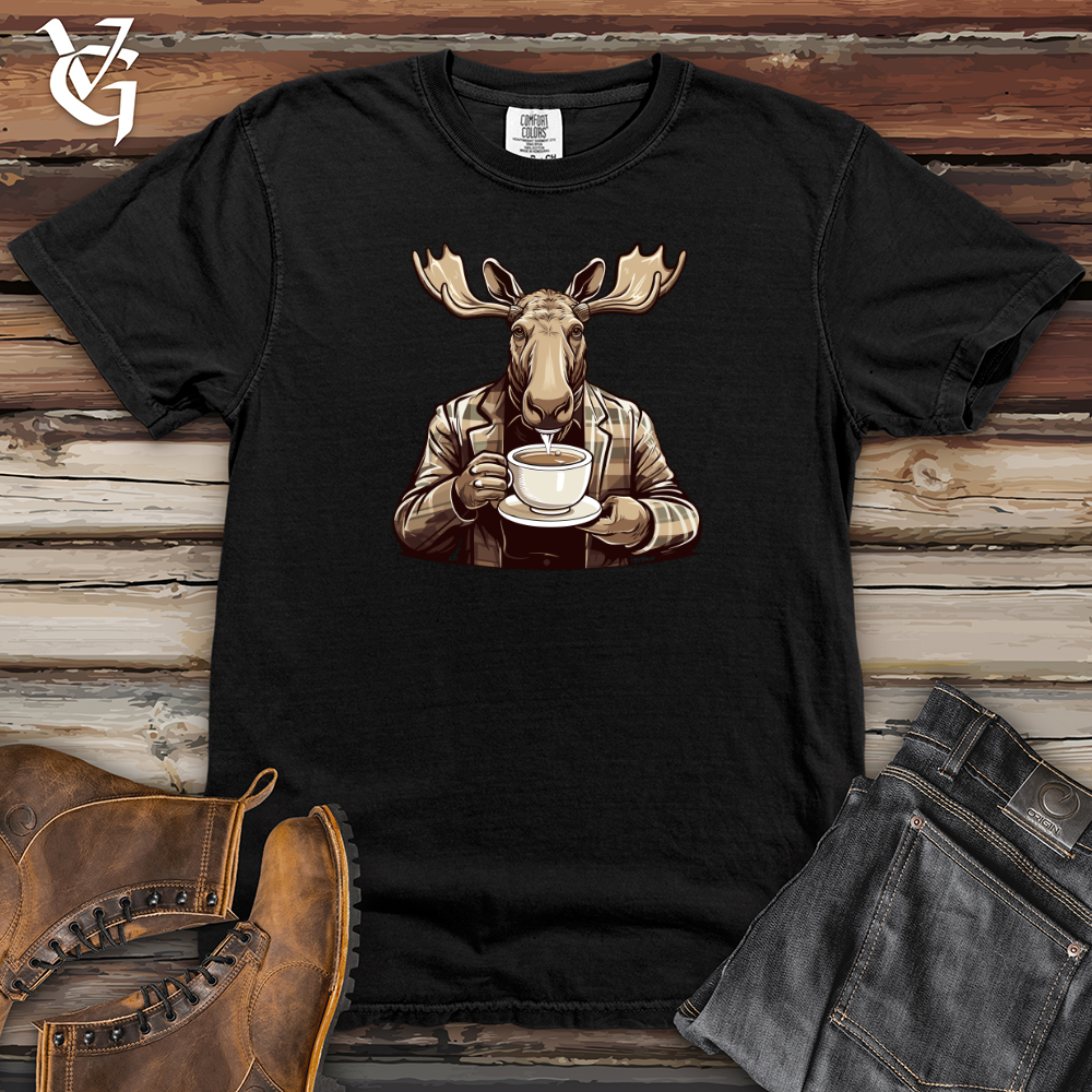 Viking Goods Mug-Wielding Moose Heavy Cotton Comfort Colors Tee Black / L