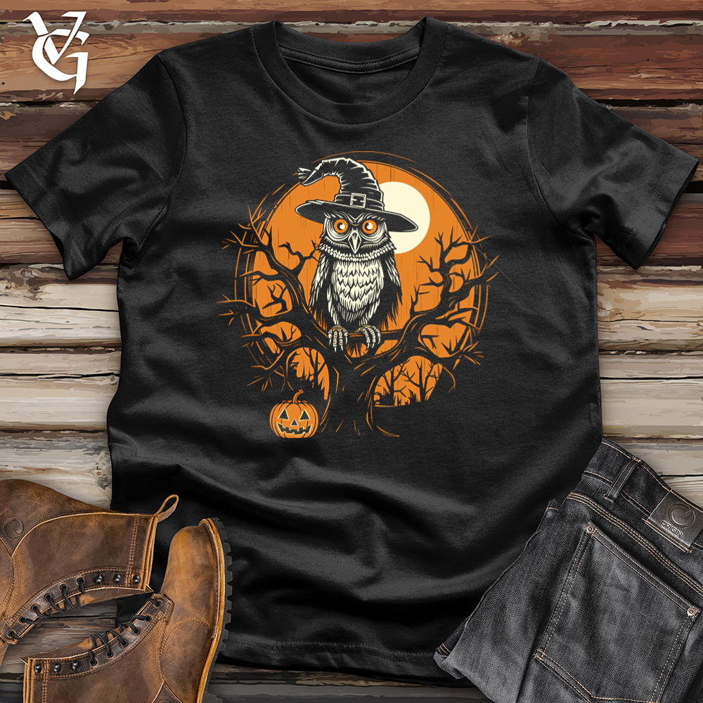 Viking Goods Mystical Owl Witch Hat Softstyle Tee Black / L