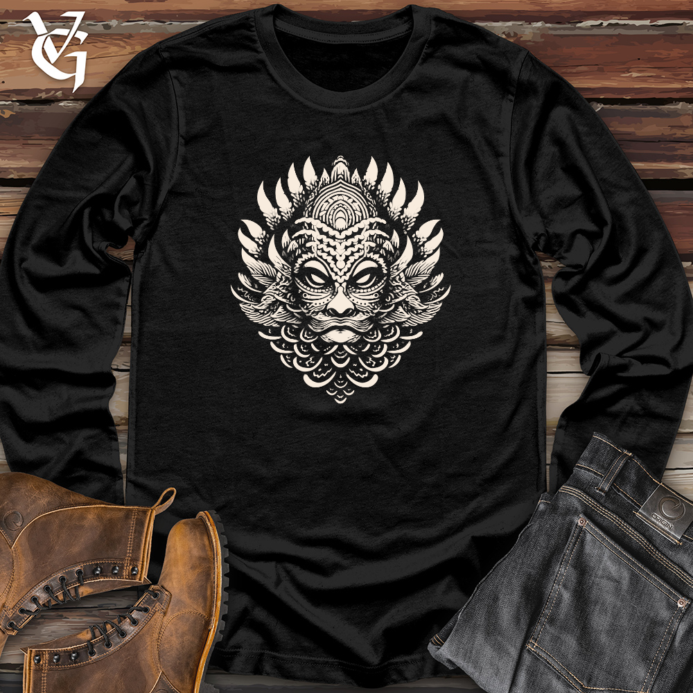 Viking Goods Mythical Lion Mask Long Sleeve Black / L