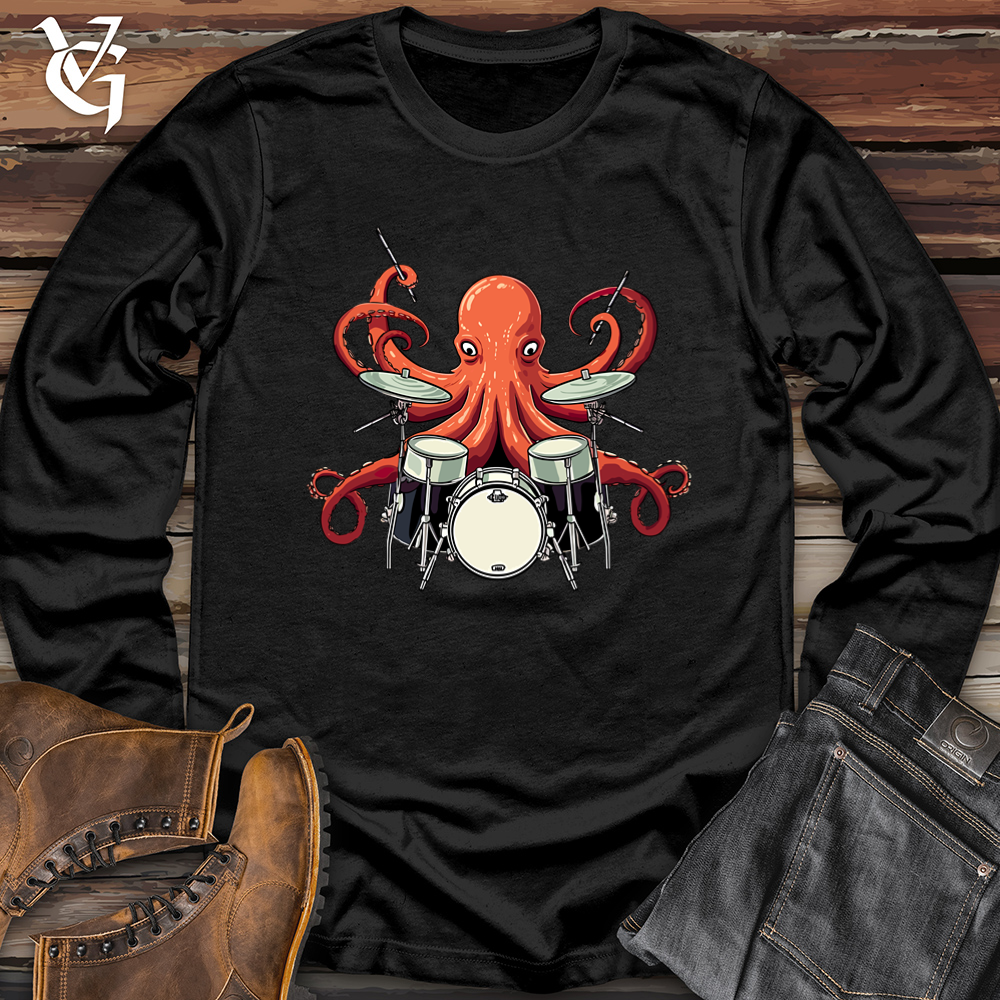 Viking Goods Octodrummer Softstyle Long Sleeve Black / L