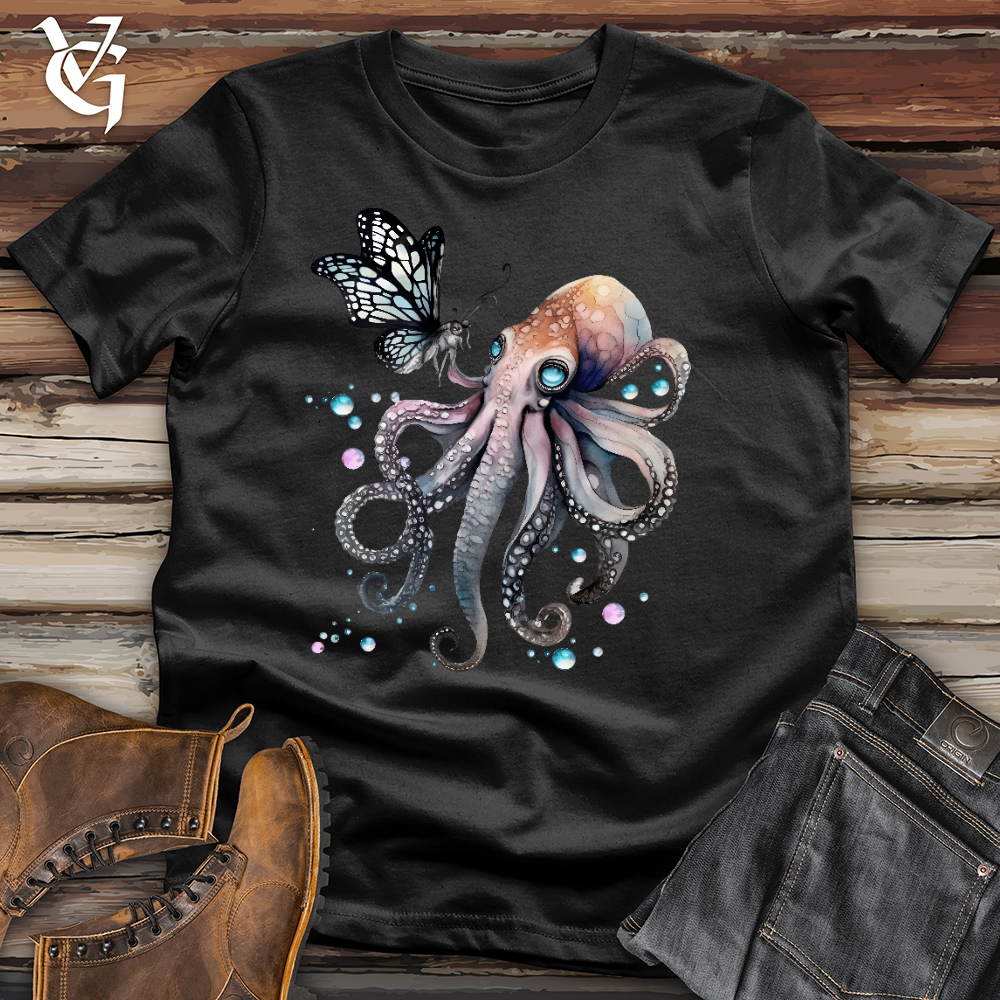 Viking Goods Octopus Butterfly Cotton Tee Black / L