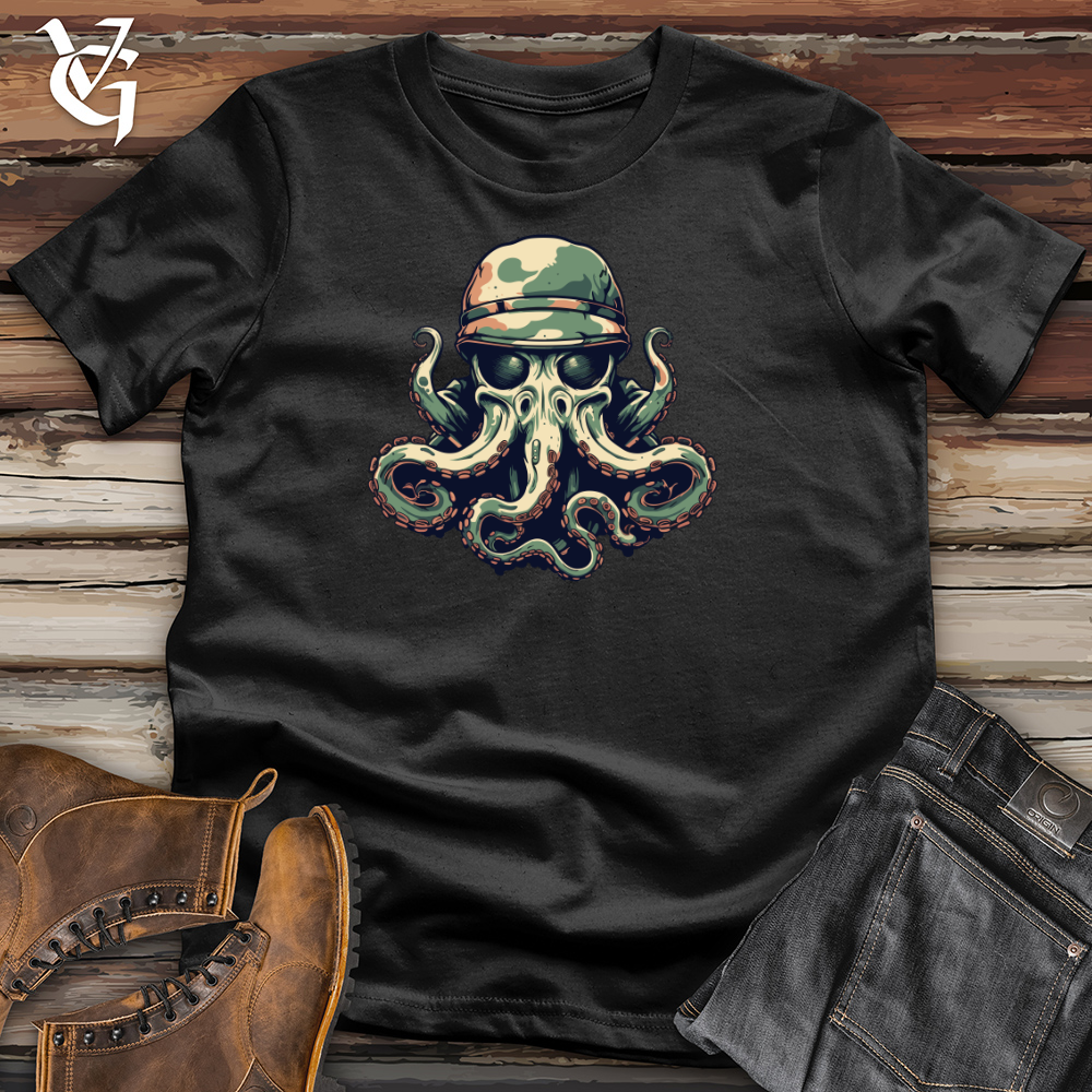 Viking Goods Octopus Camo Army Outfit Operation Cotton Tee Black / L