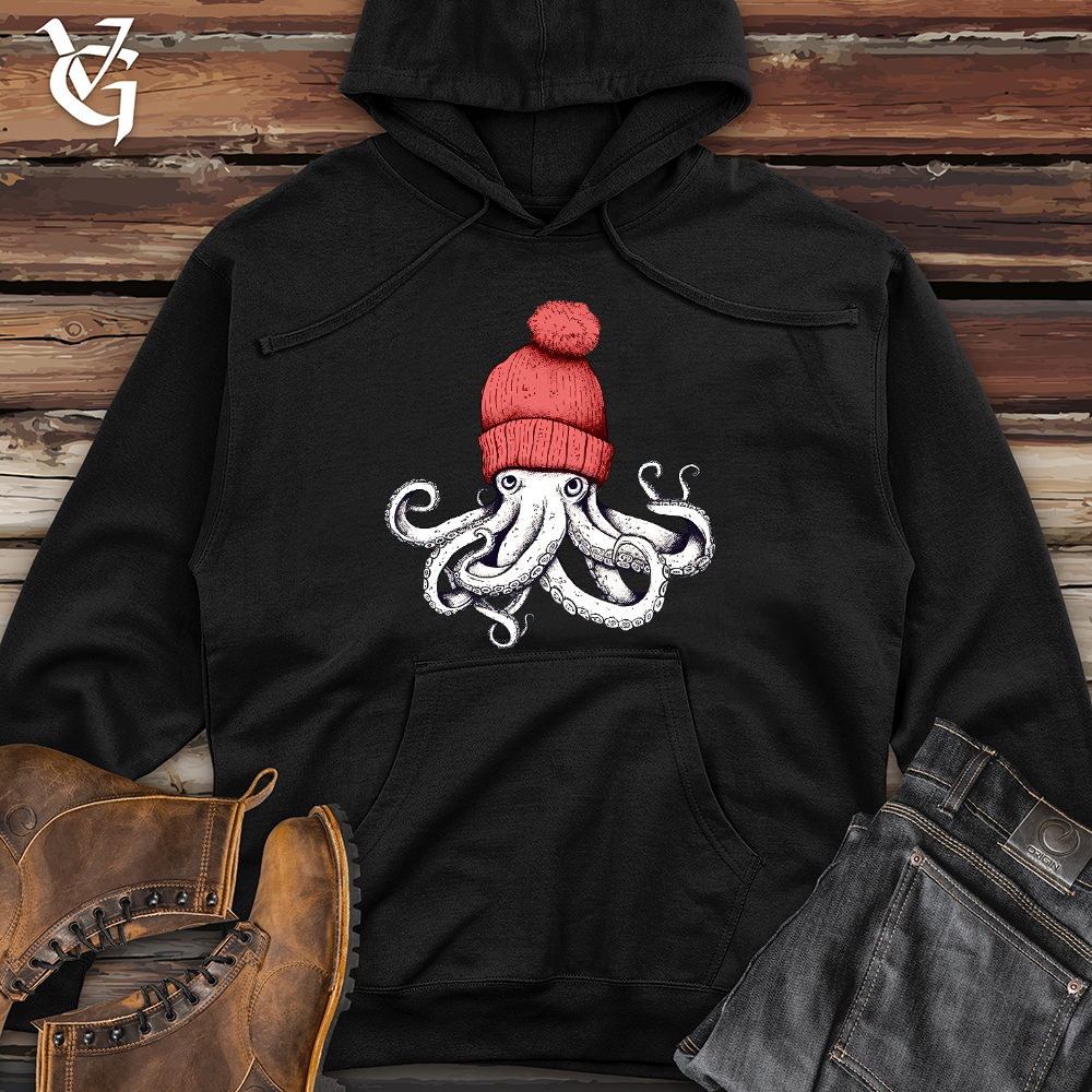 Viking Goods Octopus Chillin Midweight Hooded Sweatshirt Black / L