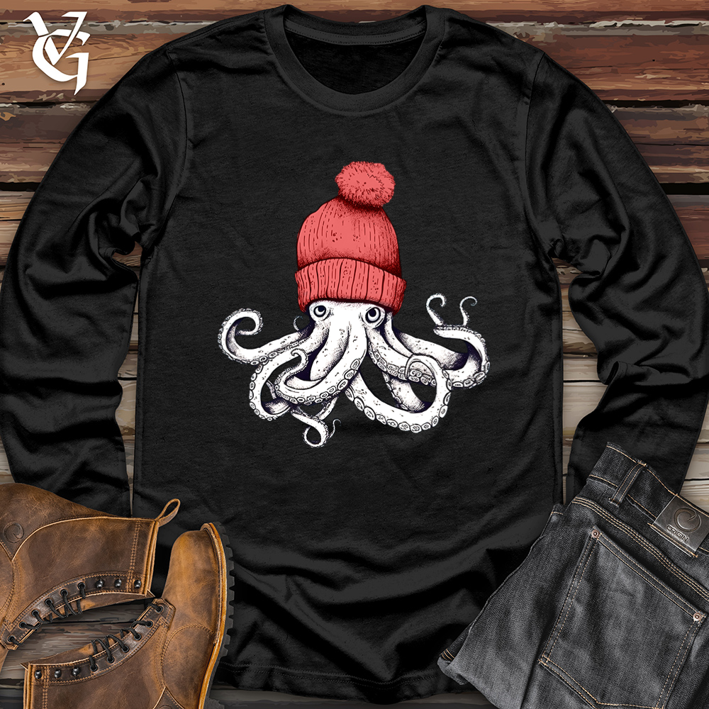Viking Goods Octopus Chillin Softstyle Long Sleeve Black / L