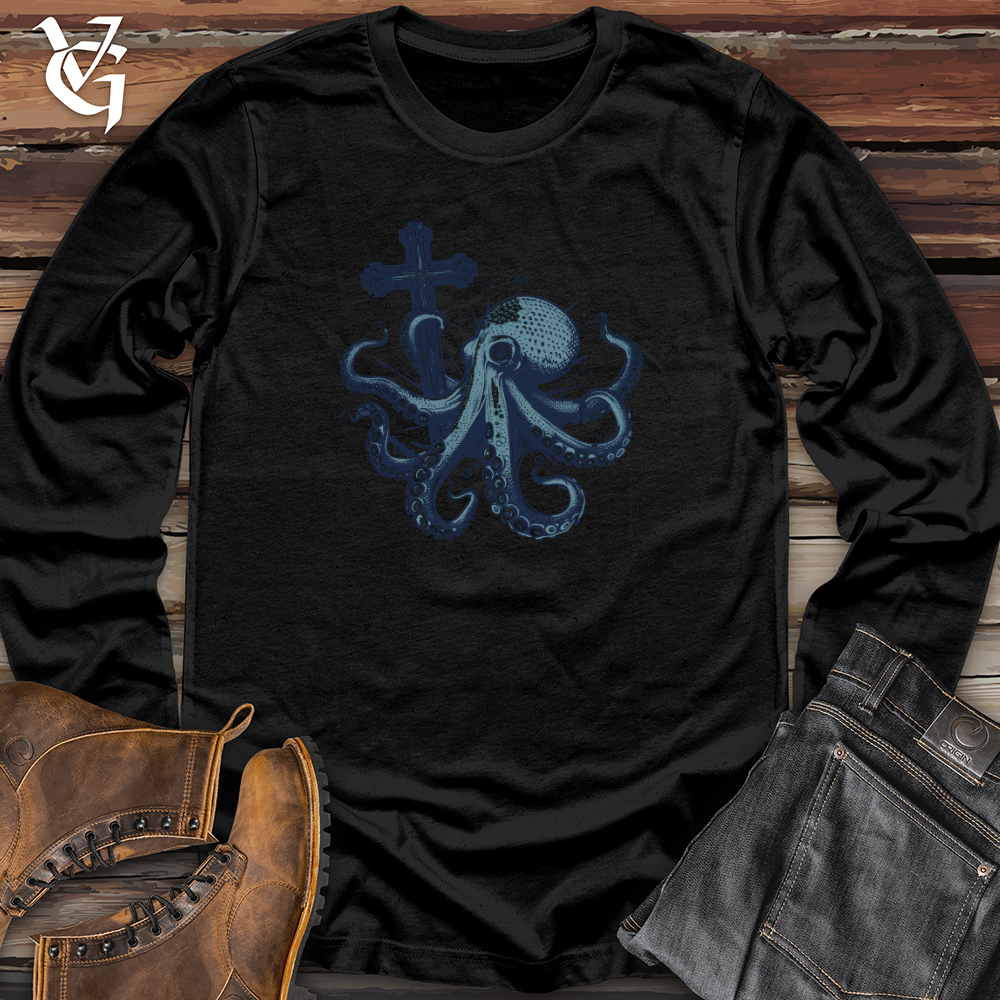 Viking Goods Octopus Cross Long Sleeve Dark Grey / L