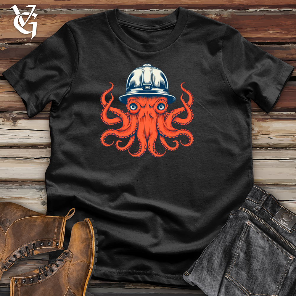 Viking Goods Octopus Firefighter's Brigade Cap Cotton Tee Navy / L