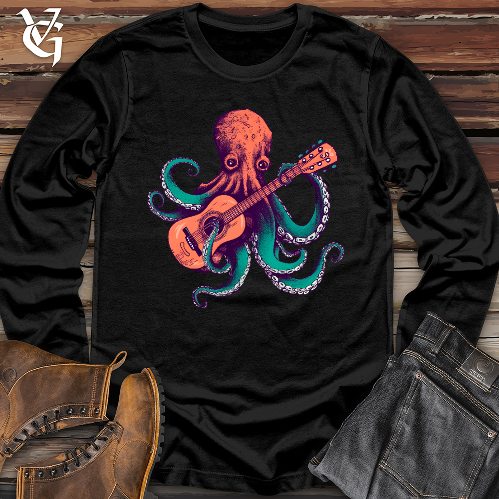 Viking Goods Octopus Guitarist Long Sleeve Tee Black / L