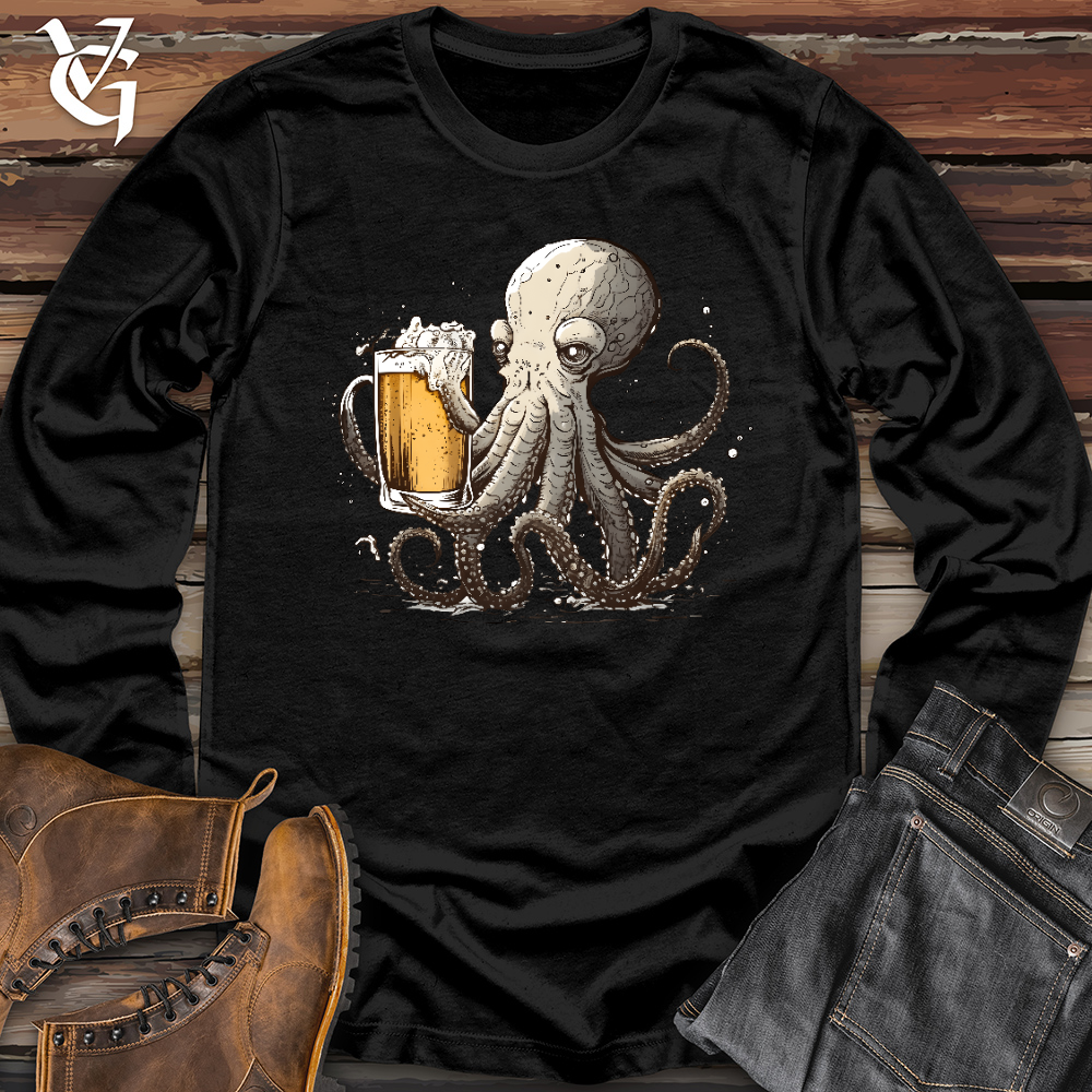 Viking Goods Octopus Happy Hour Long Sleeve Black / L