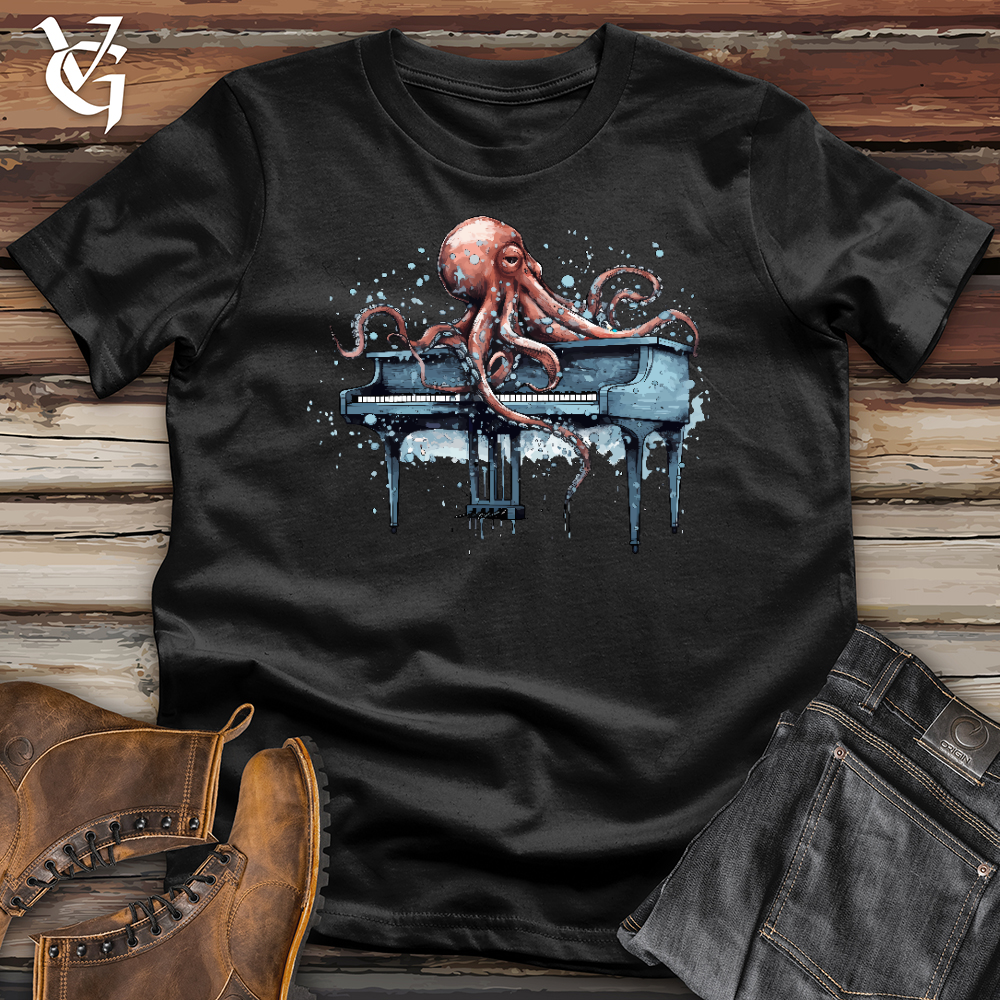Viking Goods Octopus Pianist Softstyle Tee Black / L