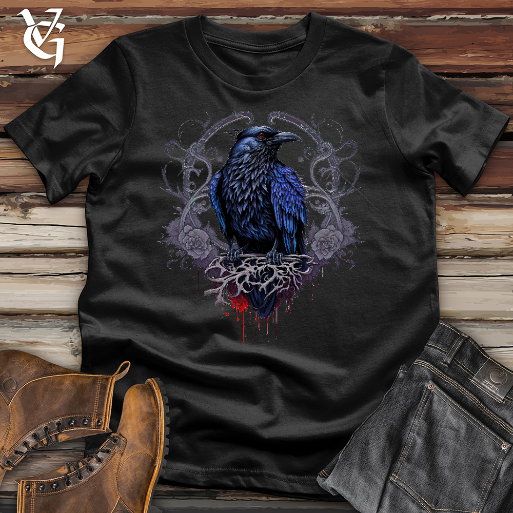 Viking Goods Odins Raven Softstyle Tee Black / L