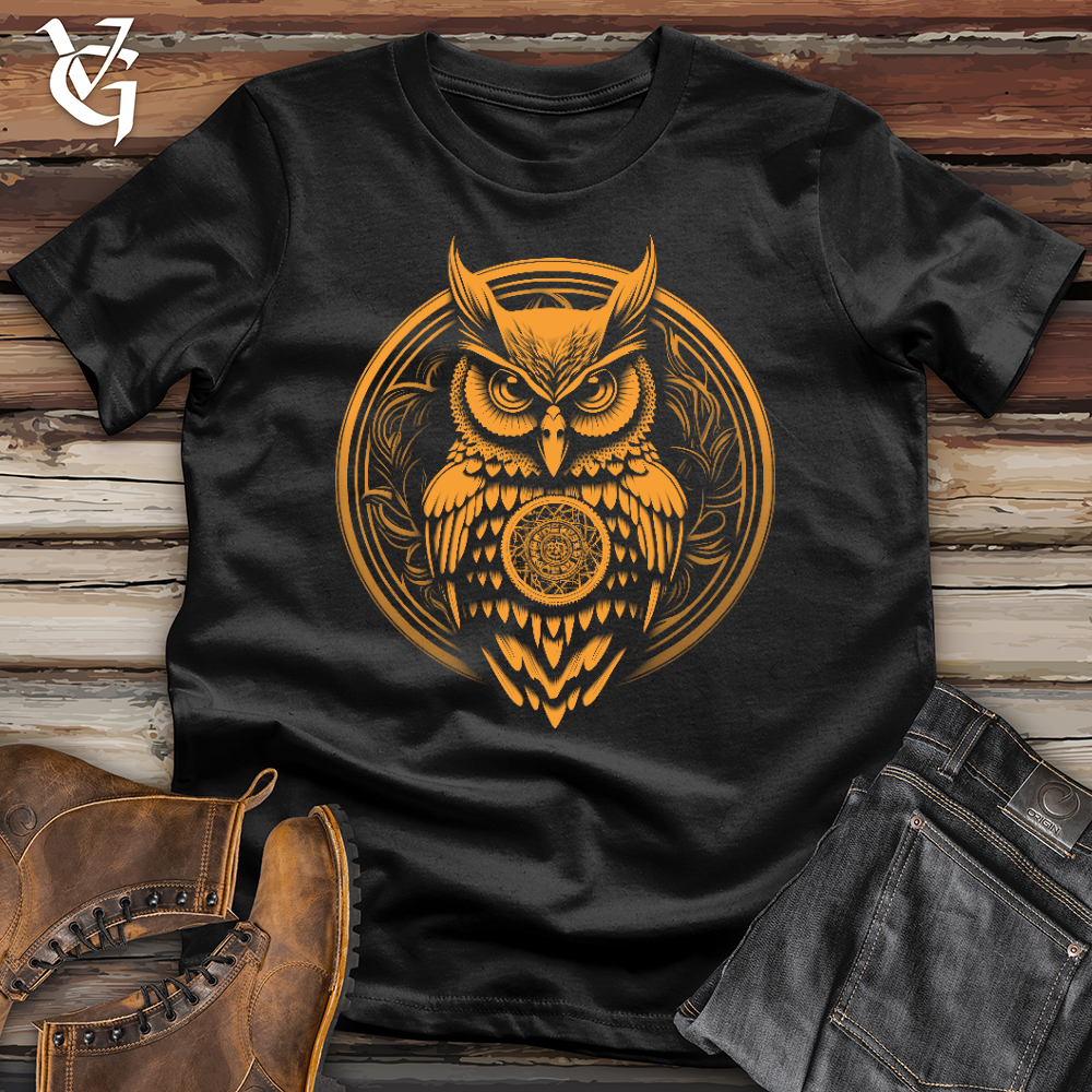 Viking Goods Ornate Owl Softstyle Tee Black / L