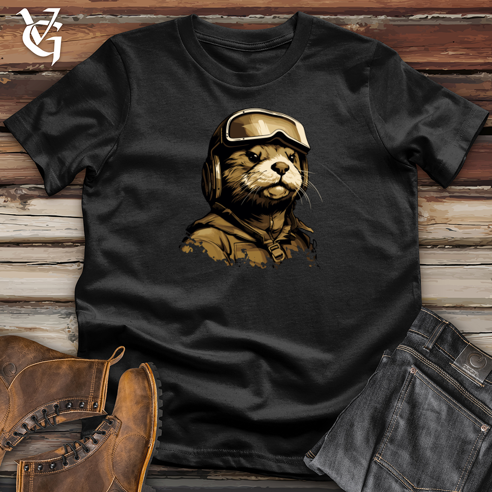 Viking Goods Otter Army Helmeted Prowess Softstyle Tee Black / L