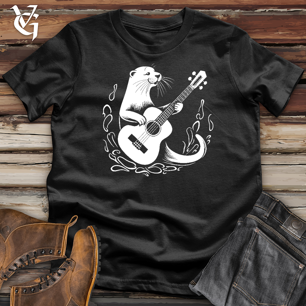 Viking Goods Otter Guitarist Cotton Tee Black / L