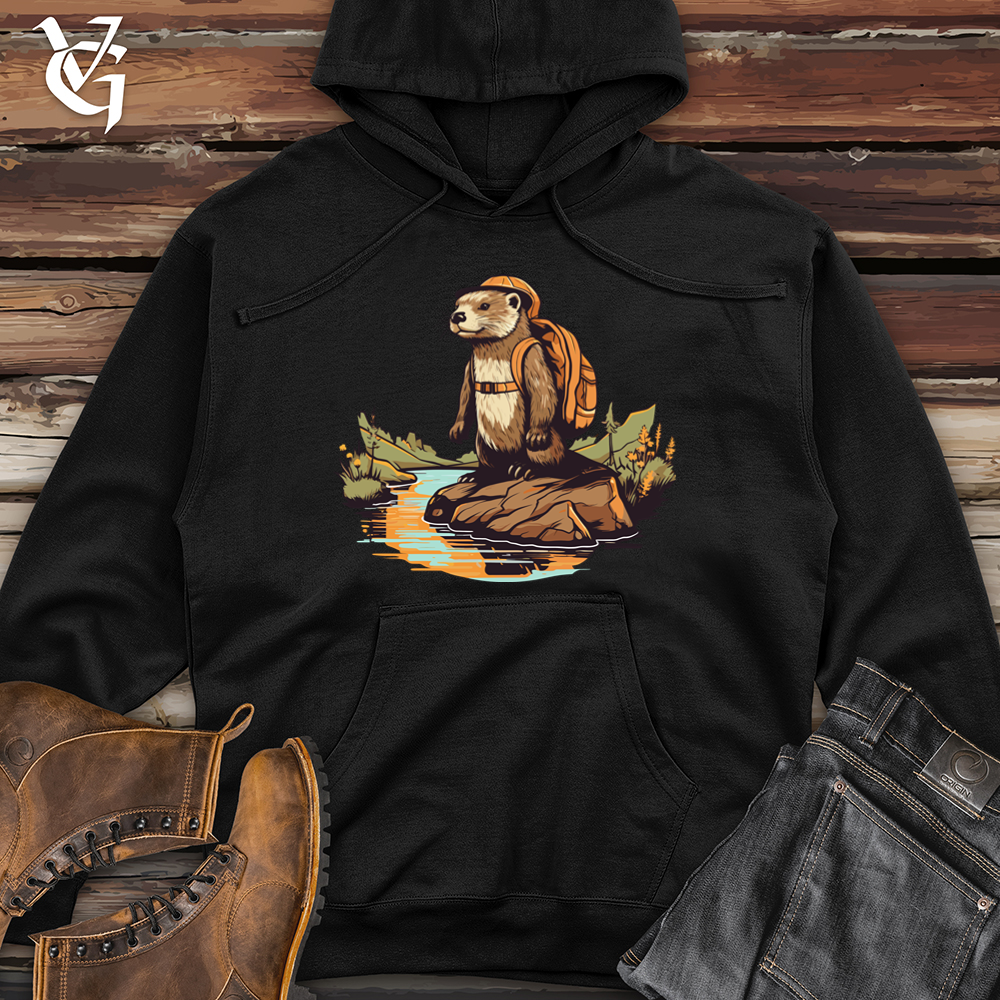 Viking Goods Otter Outdoor Hiking Expedition Midweight Hooded Sweatshirt Black / L