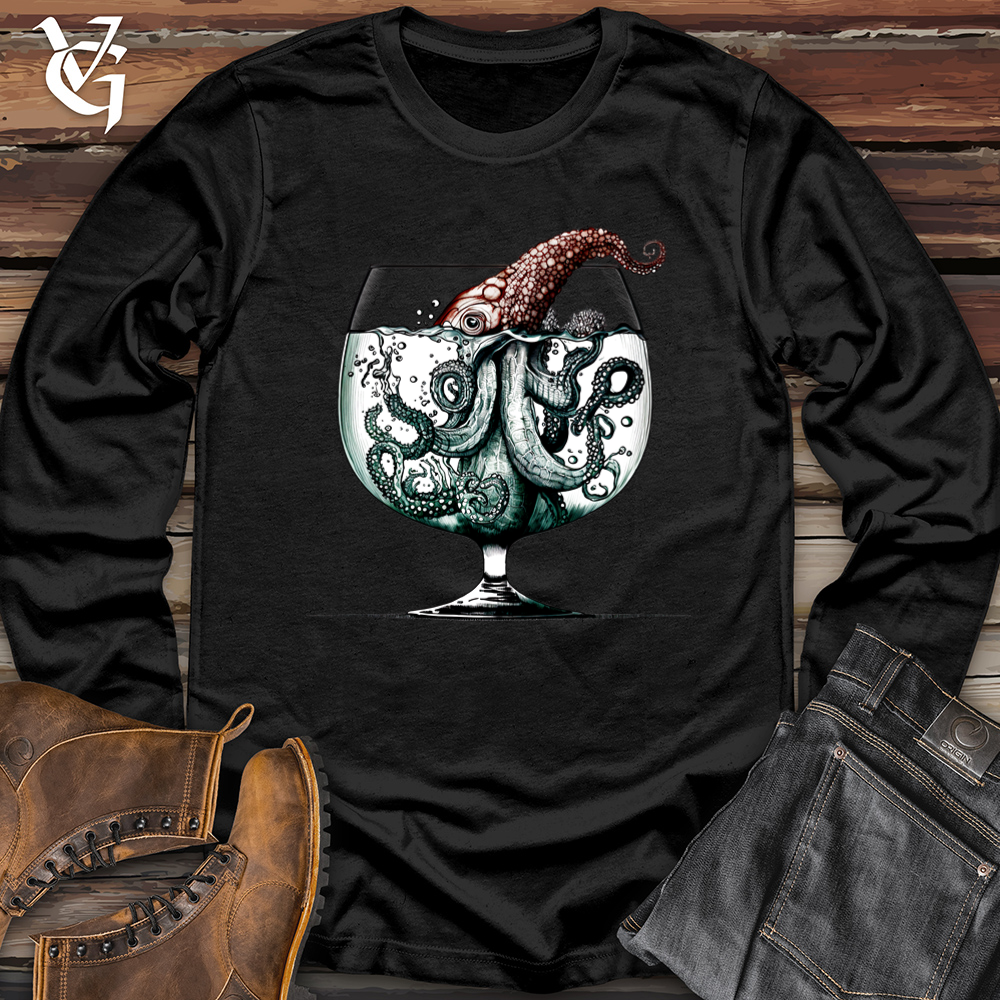 Viking Goods Over Indulging Octopus Softstyle Long Sleeve Black / L