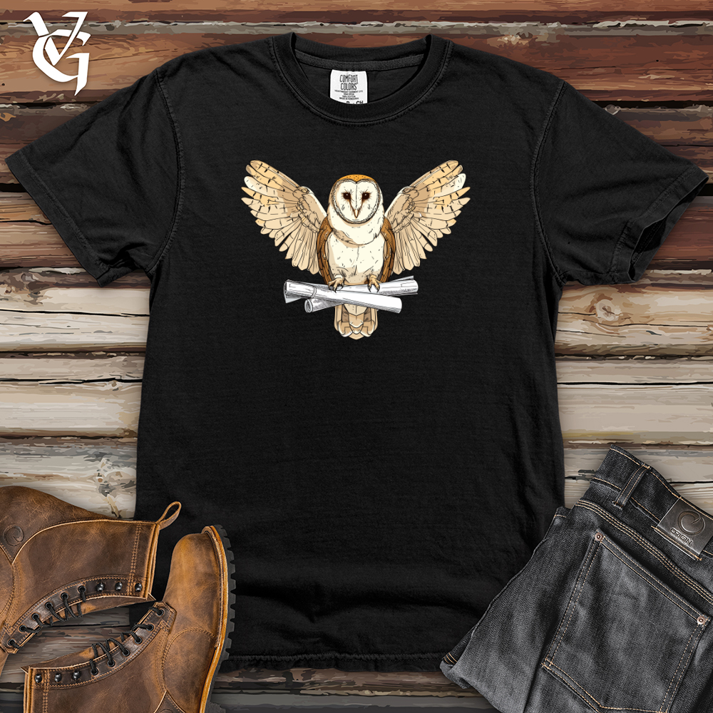 Viking Goods Owl Architect Wisdom Heavy Cotton Comfort Colors Tee Black / L