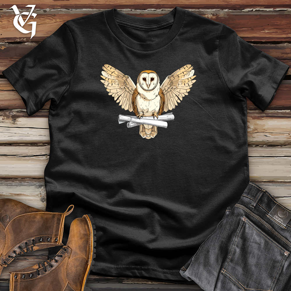 Viking Goods Owl Architect Wisdom Softstyle Tee Black / L