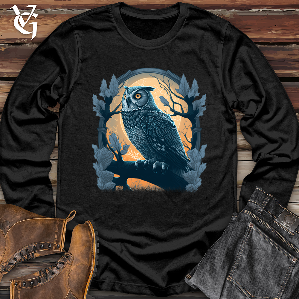 Viking Goods Owl Branch Softstyle Long Sleeve Black / L